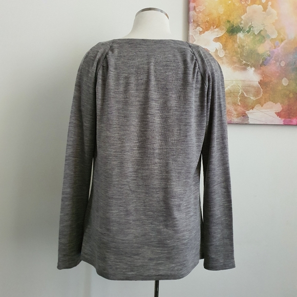 David Lawrence Wool Blend Long Sleeve Grey Top Size XL - Picture 5 of 9